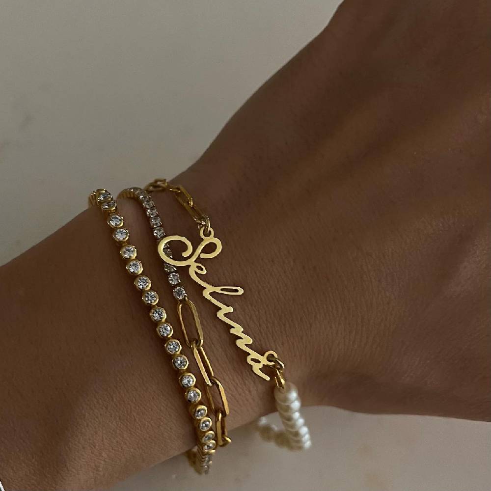 Kardelen Chic ID Armband - 925 SILBER Letzter Tag