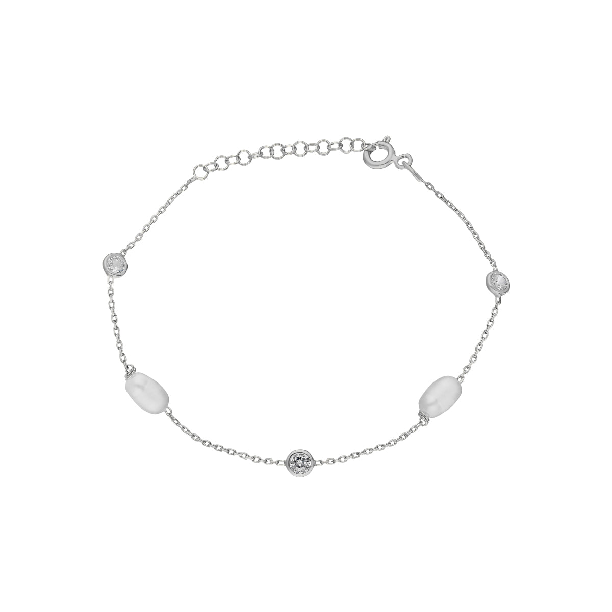 Kardelen Stein Armkette mit Perlen - 925 SILBER Nur noch ein Tag übrig