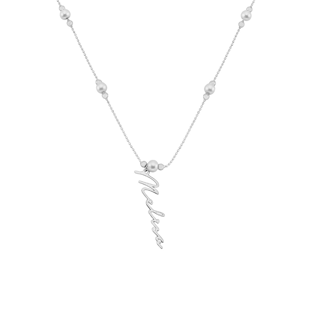 Kardelen Pearl Signatur Namenskette - 925 SILBER Clearance-Verkauf