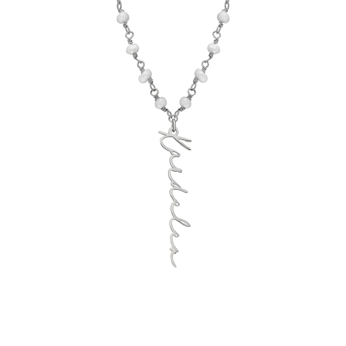 Kardelen Chain Design Pearl Halskette Basic Signature - 925 SILBER Fabrikladen