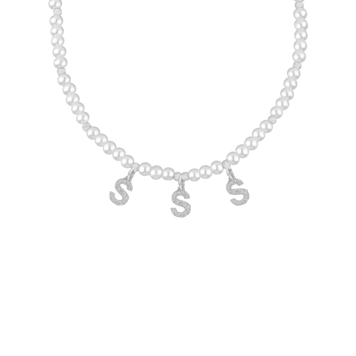Kardelen Pearl Vibes Zirkonia Buchstaben Namenskette - 925 SILBER Begrenzt auf 3 Tage