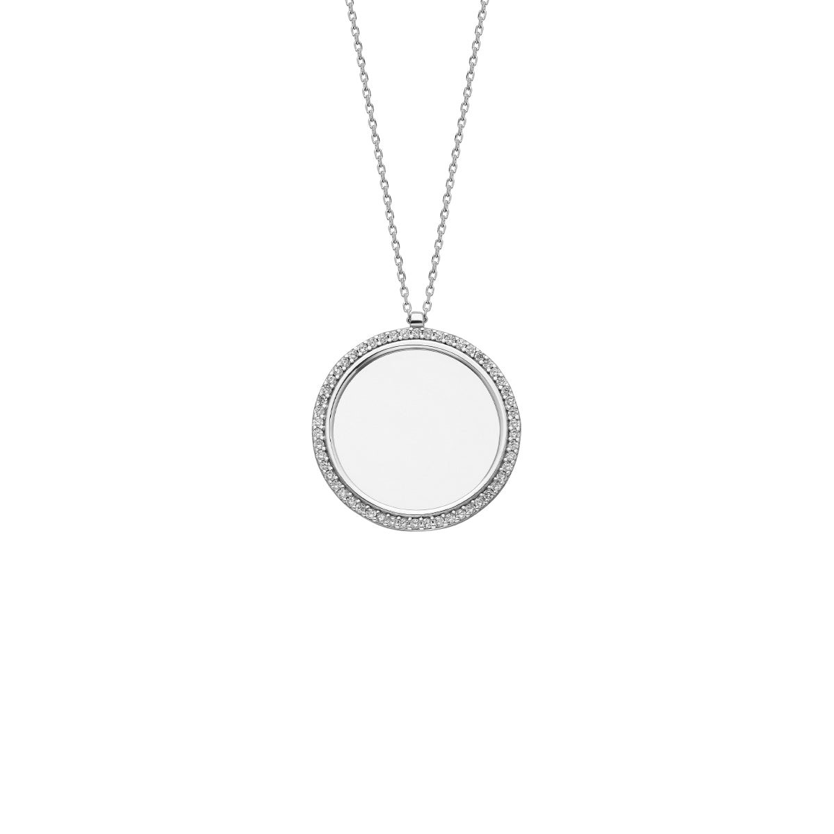 Kardelen Zirkonia Plättchen Gravurkette - 925 SILBER zollfrei