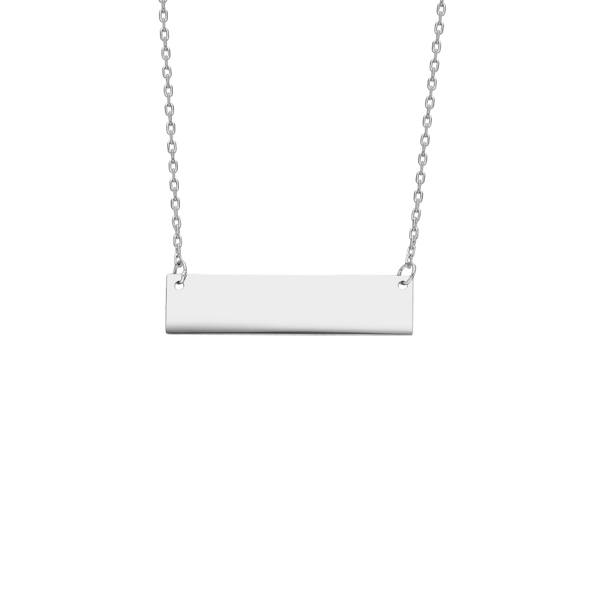 Kardelen Waagerechte Gravurkette - 925 SILBER Auslauf