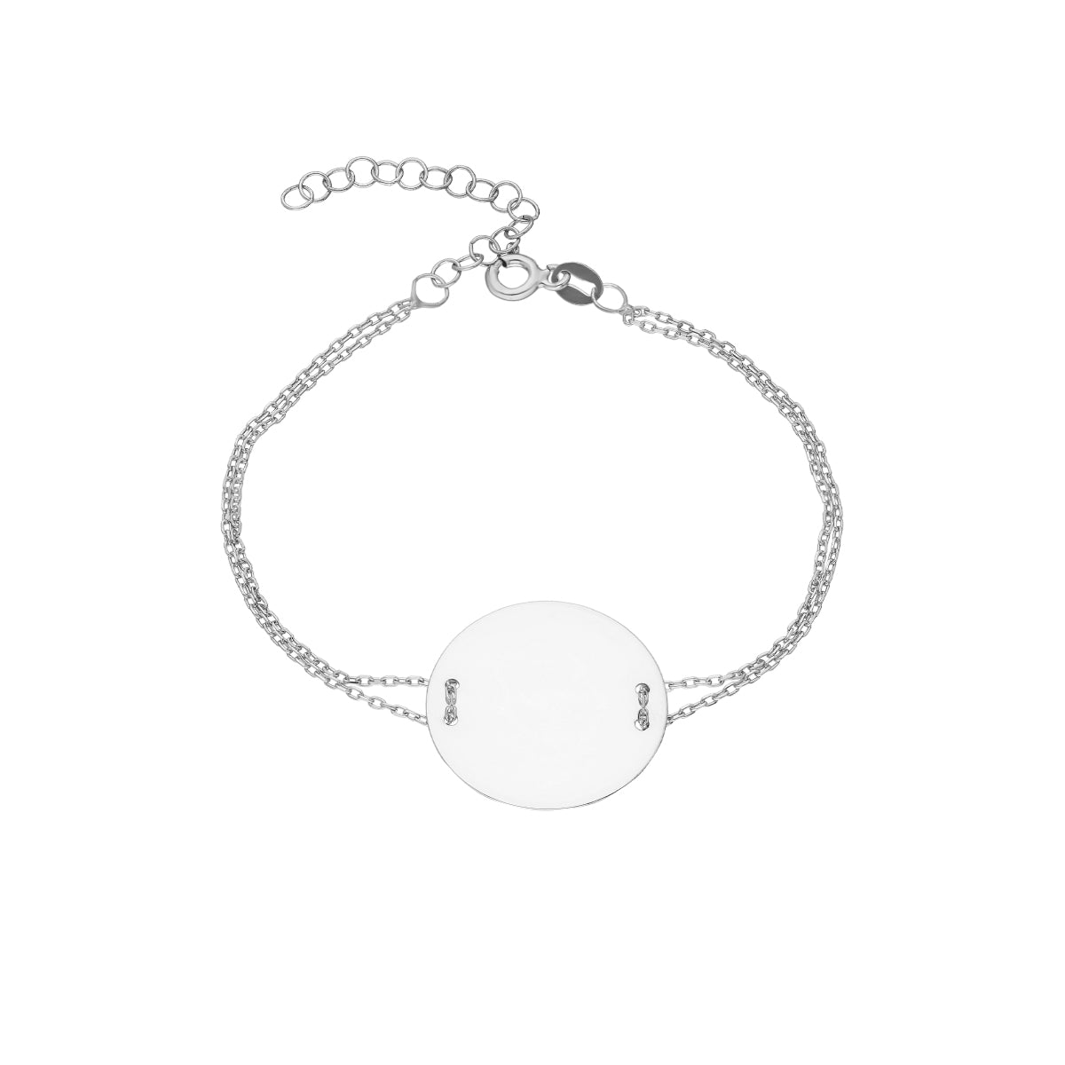 Kardelen Plättchen Gravurarmband - 925 SILBER im Angebot
