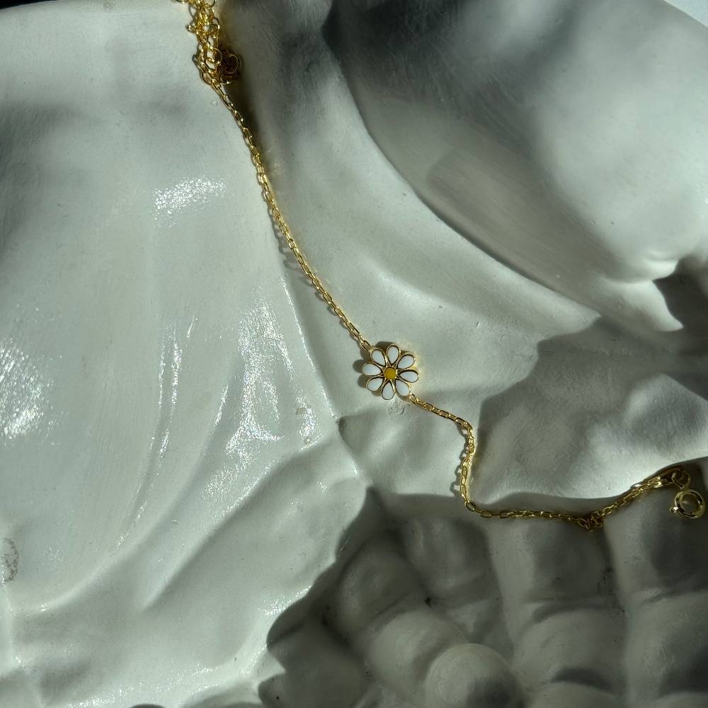 Kardelen MINIMAL DAISY ARMKETTE - 925 SILBER Valentinstagsangebot