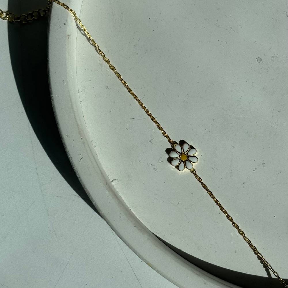 Kardelen MINIMAL DAISY ARMKETTE - 925 SILBER Valentinstagsangebot
