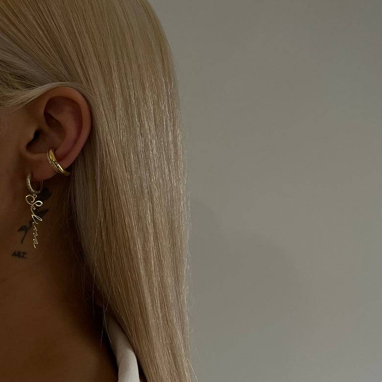Kardelen Namensohrring mit Zirkonia - 925 SILBER Online Outlet