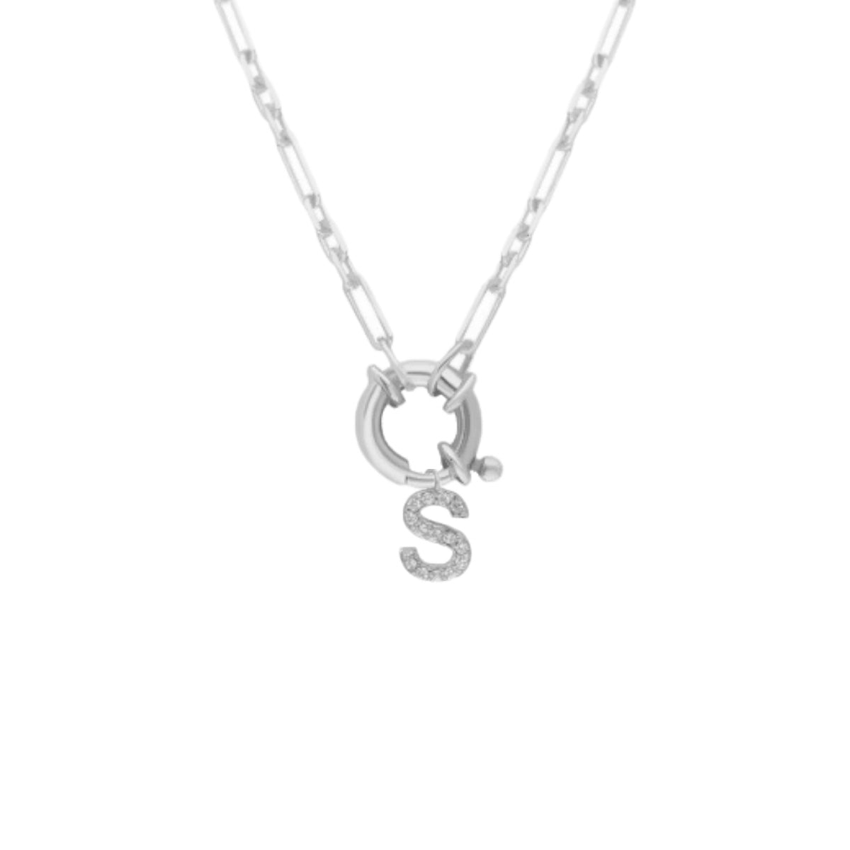 Kardelen Chain Zirkonia Buchstaben Halskette - 925 SILBER Sonderangebote