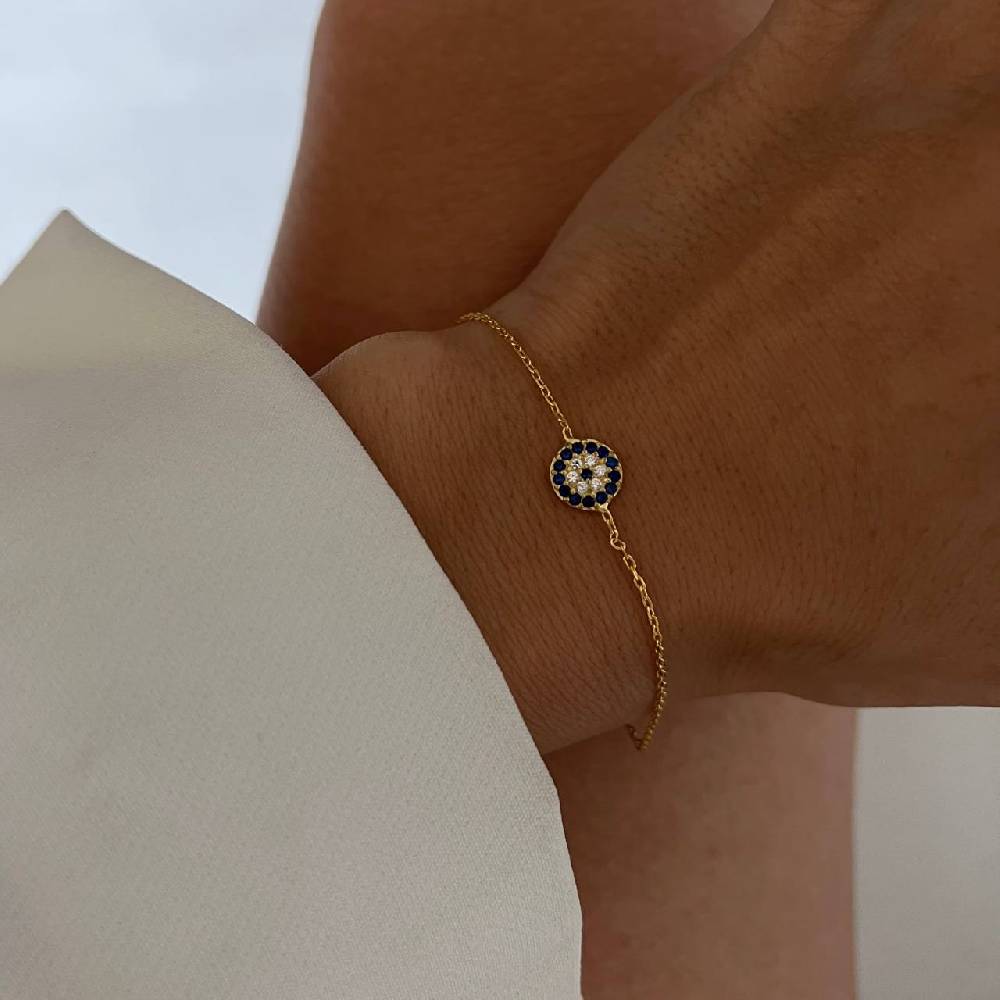 Kardelen Mini Nazar Zirkonia Armkette - 925 SILBER Neueste Stile