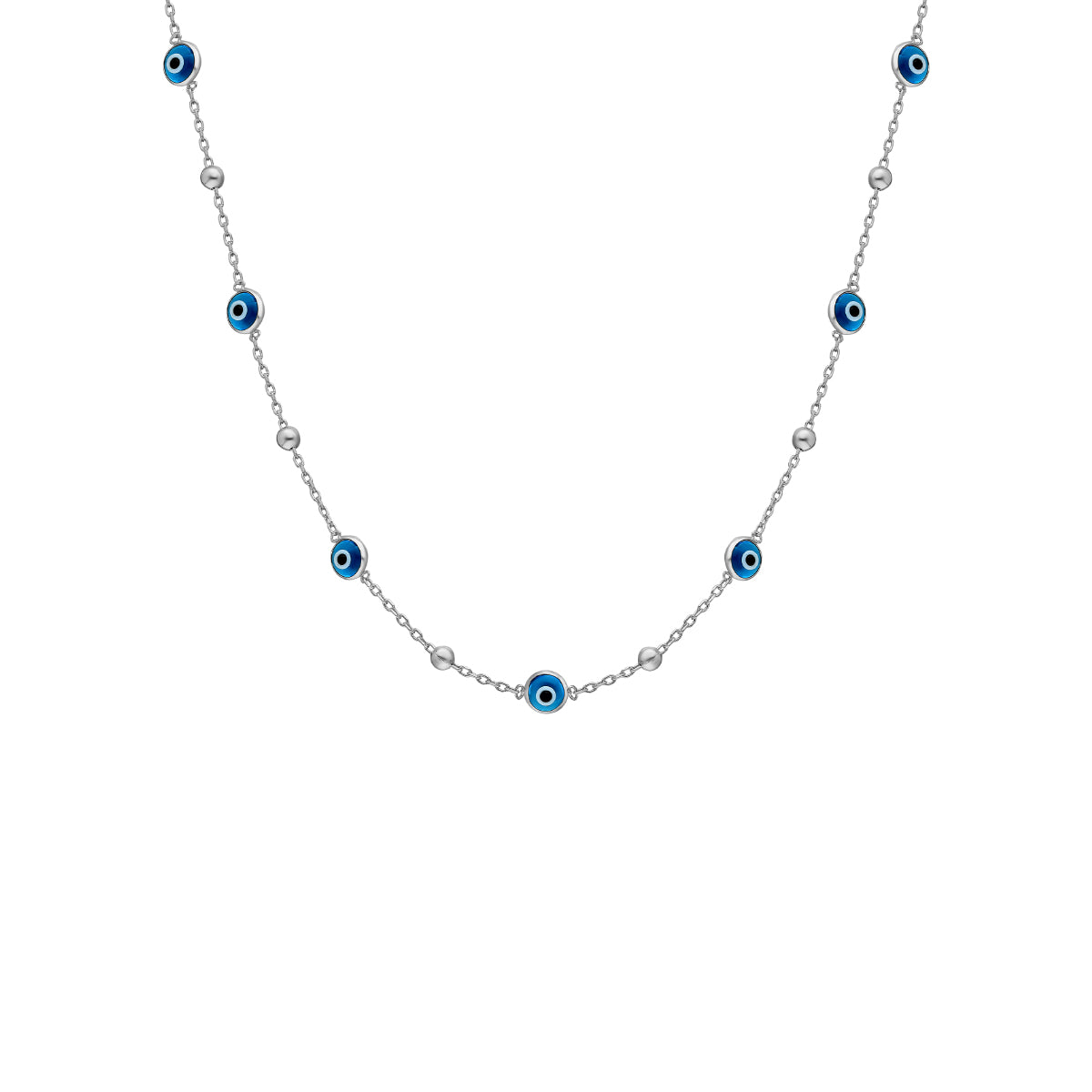 Kardelen Minimal Multi Nazar Halskette - 925 SILBER Zeitbegrenzte Promotion