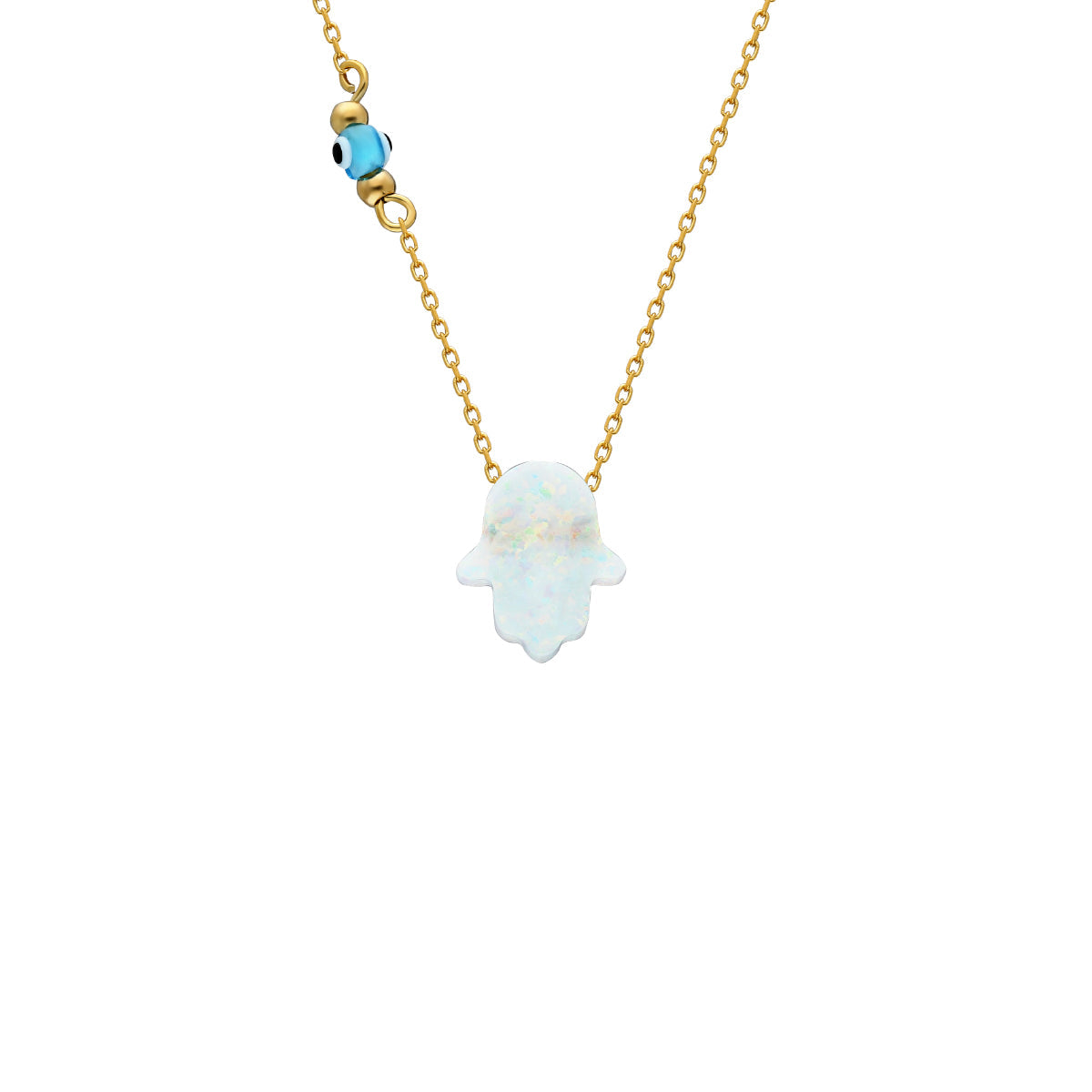 Kardelen Fatimas Hand Opal kette mit Nazar White - 925 SILBER Bis zu 55% Rabatt