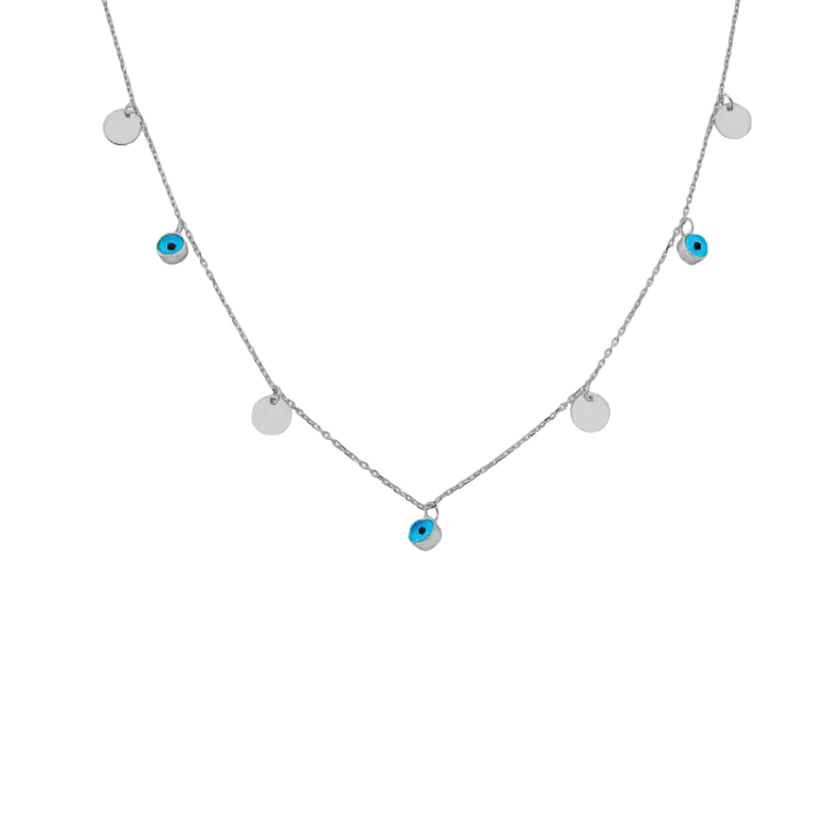 Kardelen Nazar Plättchen Kette - 925 SILBER Nur noch ein Tag übrig