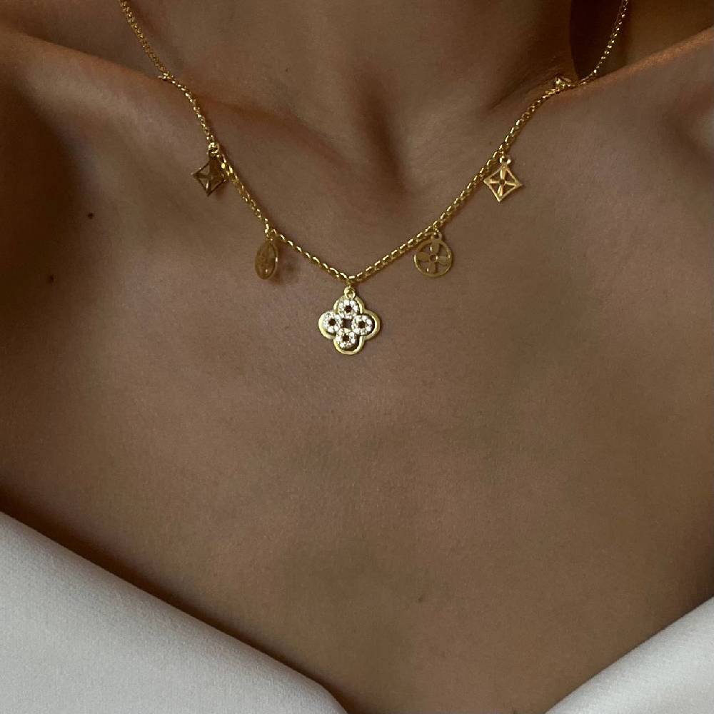 Kardelen Luxus Charm Halskette - 925 SILBER Online