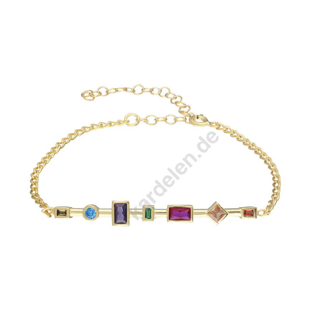 Kardelen Colorfull Stein Armkette - 925 SILBER Versandkostenfrei