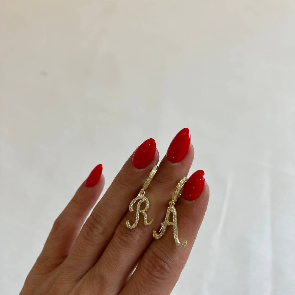 Kardelen MAXI LETTER OHRRINGE - 925 SILBER Sonderangebote