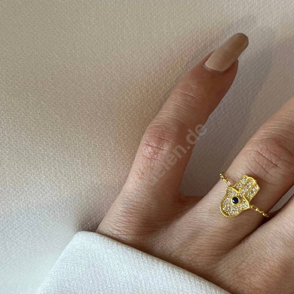 Kardelen CHAIN RING FATIMAS HAND - 925 SILBER Wochenangebot