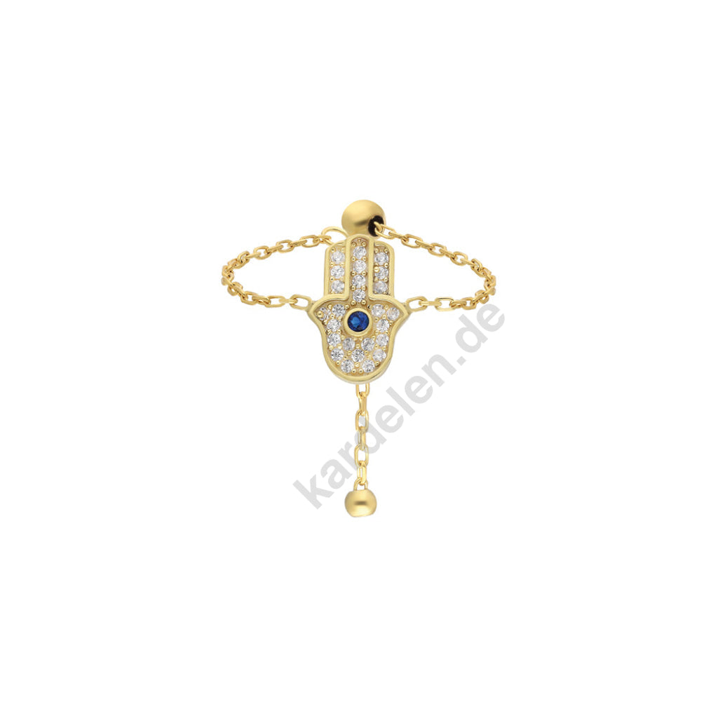 Kardelen CHAIN RING FATIMAS HAND - 925 SILBER Wochenangebot
