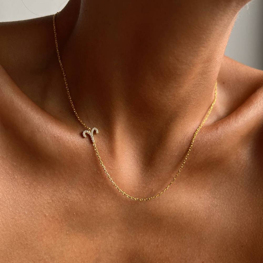 Kardelen STERNZEICHEN NECKLACE - 925 SILBER Sonderangebot der Fabrik