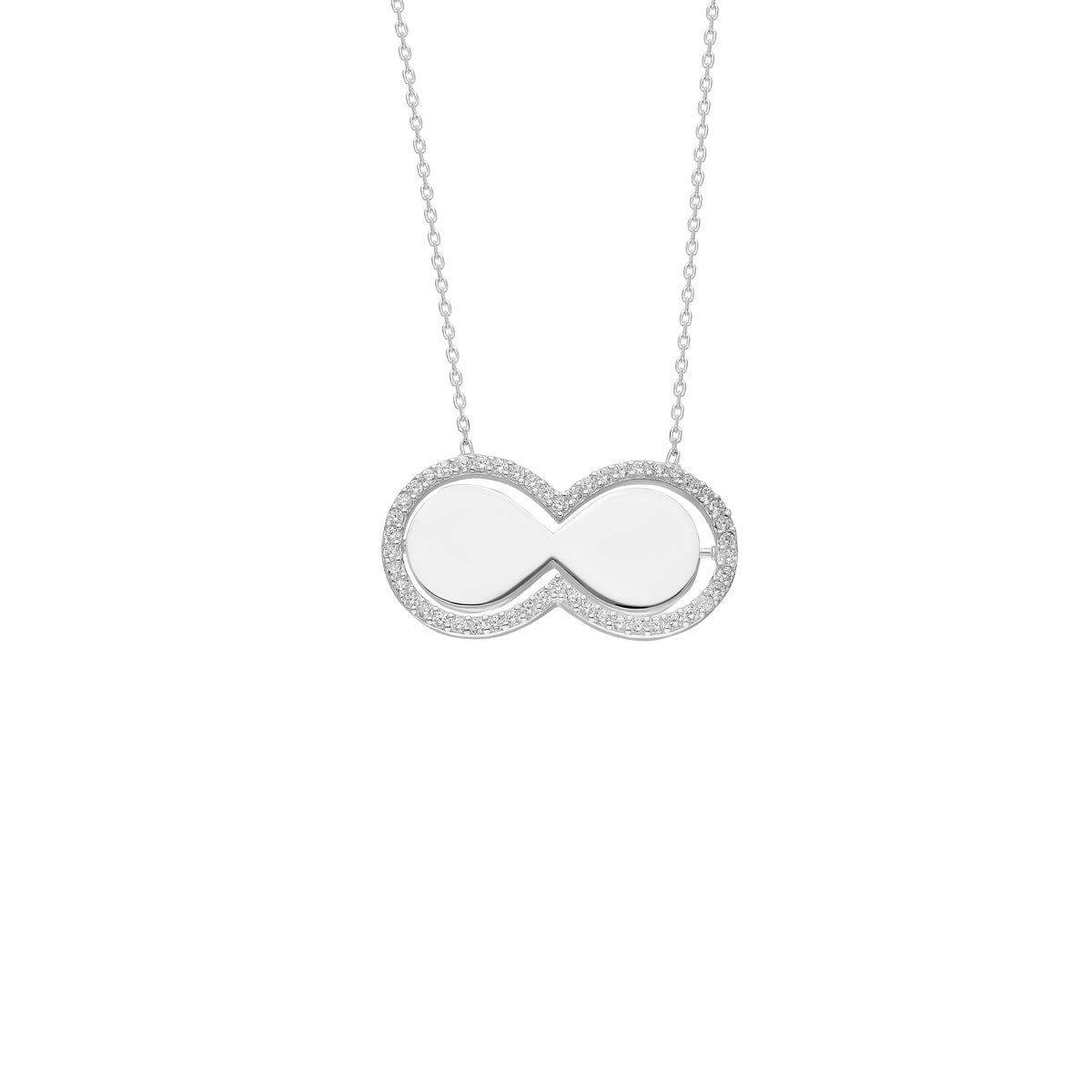 Kardelen Glänzend Infinity Halskette - 925 SILBER Fabrik Onlineshop