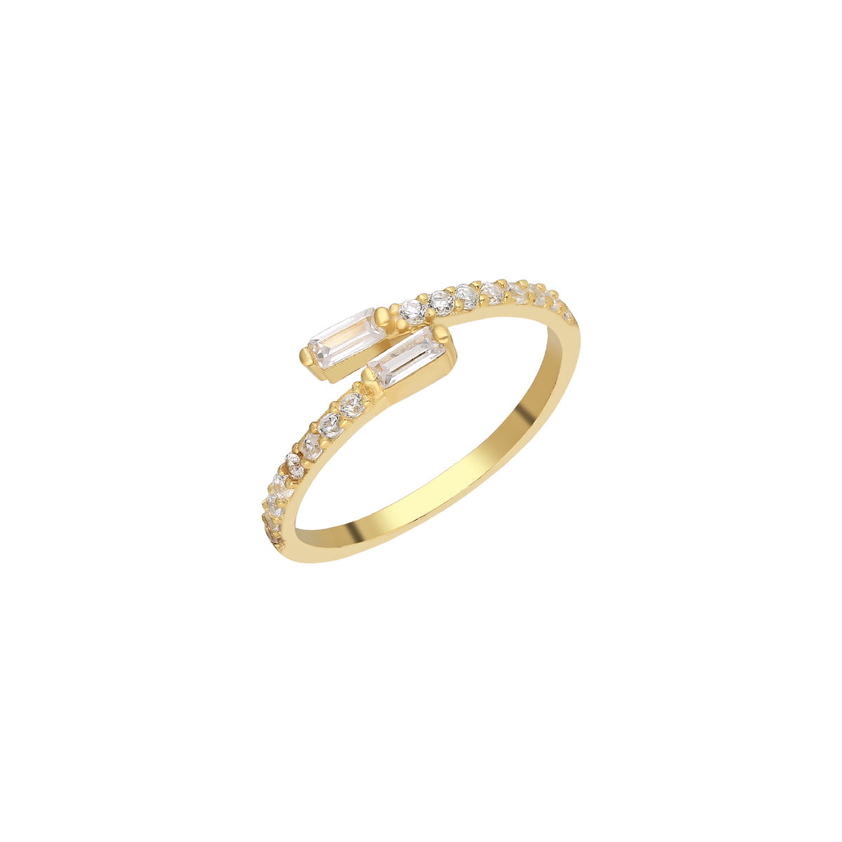 Kardelen Double Baguette Ring - 925 SILBER Rabatt