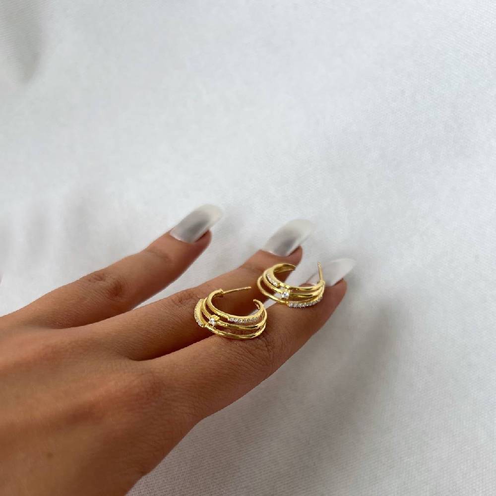 Kardelen Trois Rayons Ohrring - 925 SILBER Online Outlet