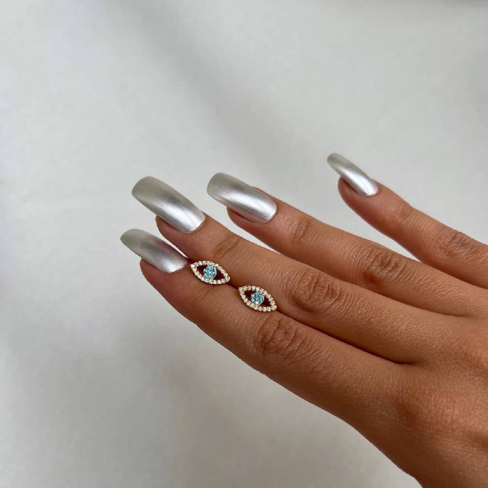 Kardelen Auge Nazar Mini Ohrring - 925 SILBER Nur für heute
