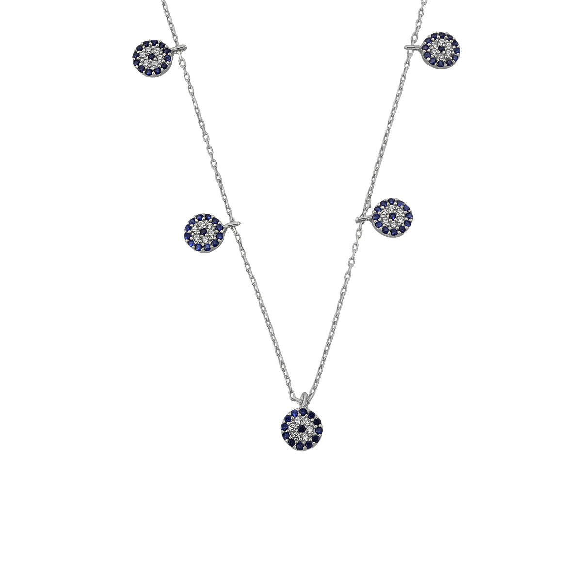 Kardelen Nazar Chocker 5er Kette - 925 SILBER Vierteljährliche Förderung
