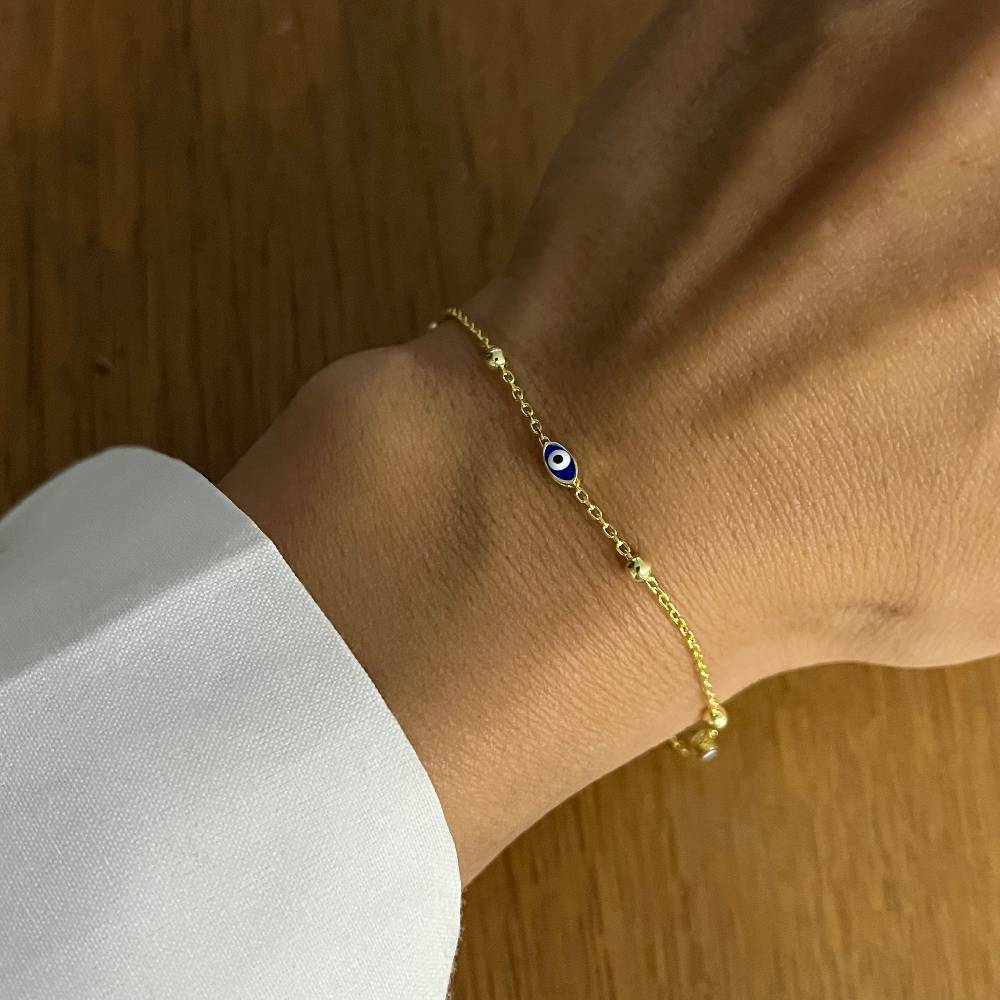 Kardelen Mini Nazar Armband - 925 SILBER Super Rabatt