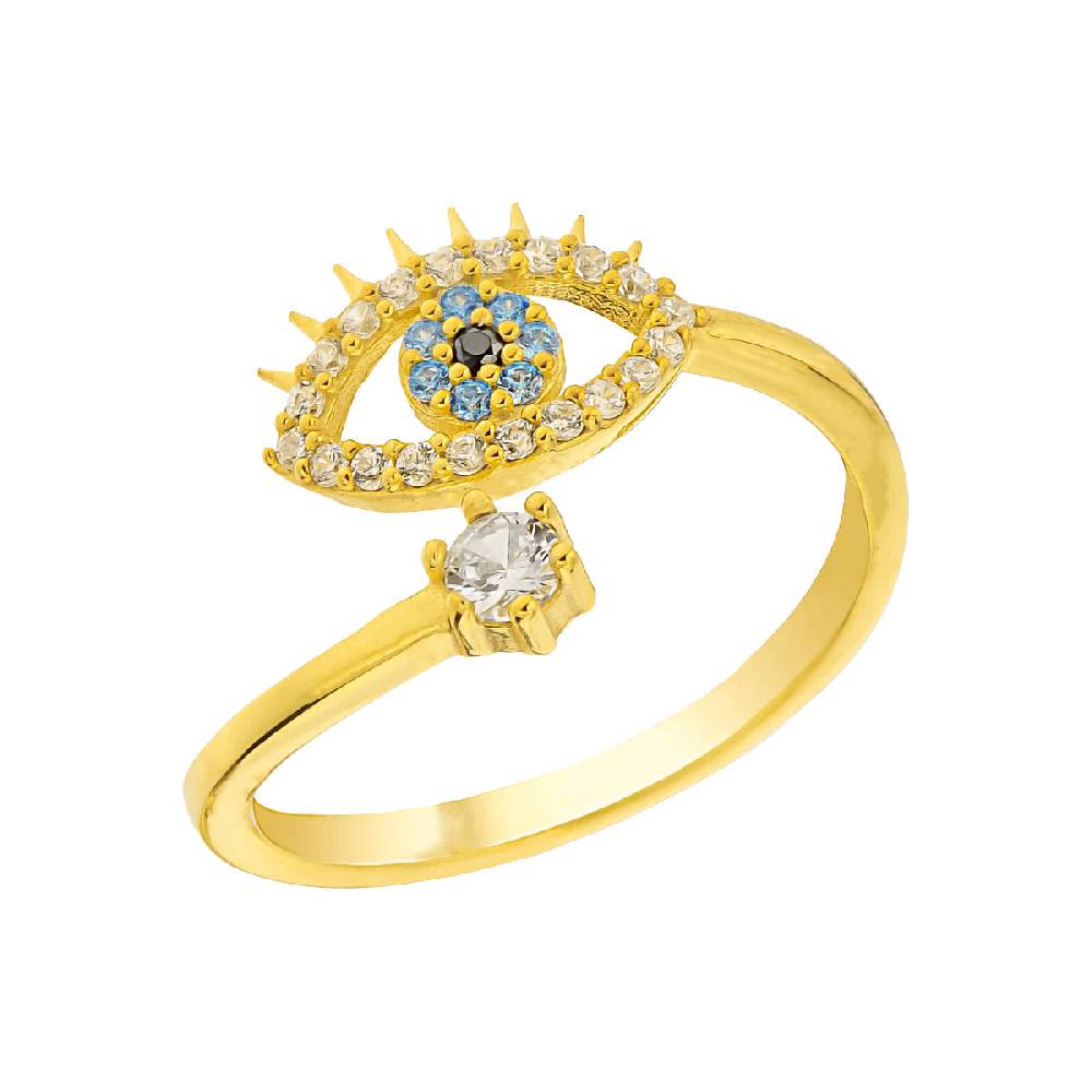 Kardelen Nazar Eye Stone Ring - 925 SILBER Im Verkauf