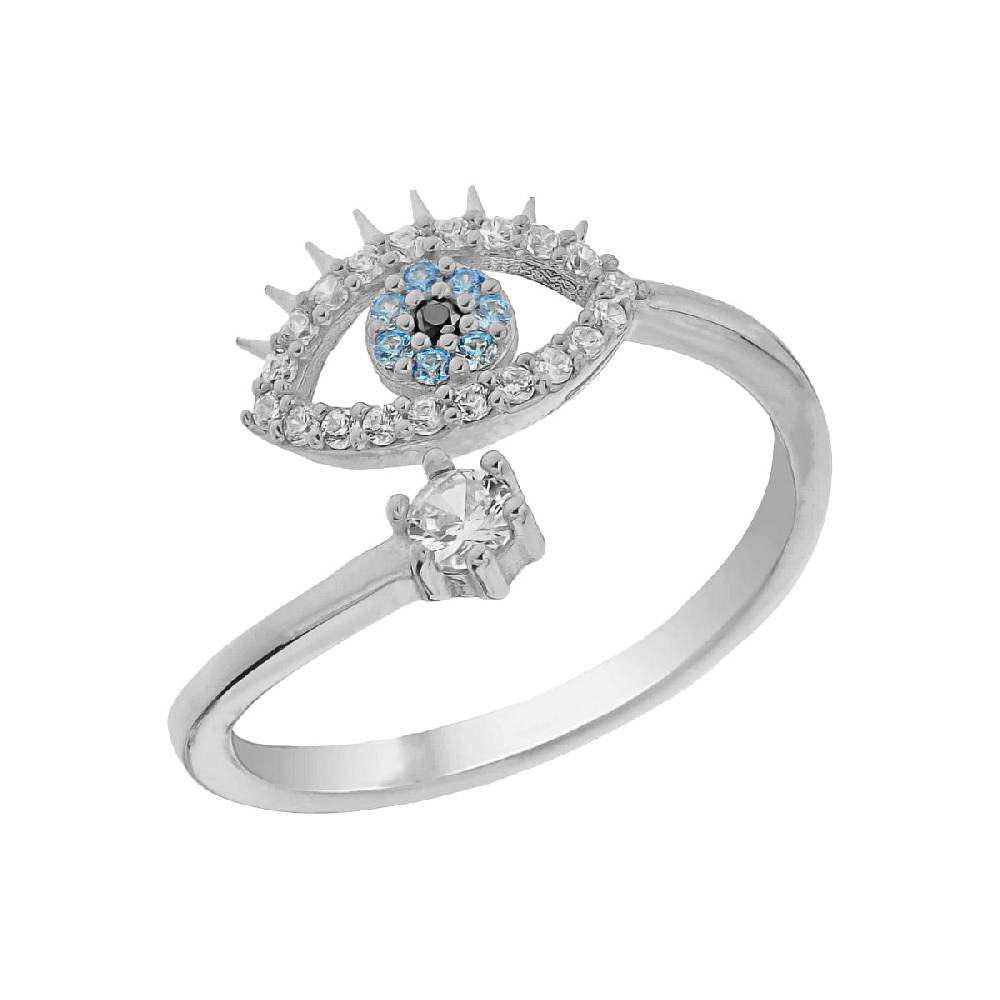 Kardelen Nazar Eye Stone Ring - 925 SILBER Im Verkauf