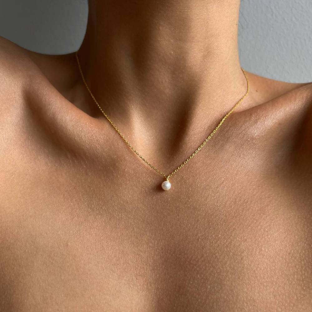 Kardelen Mini Pearl Halskette - 925 SILBER Osterangebot
