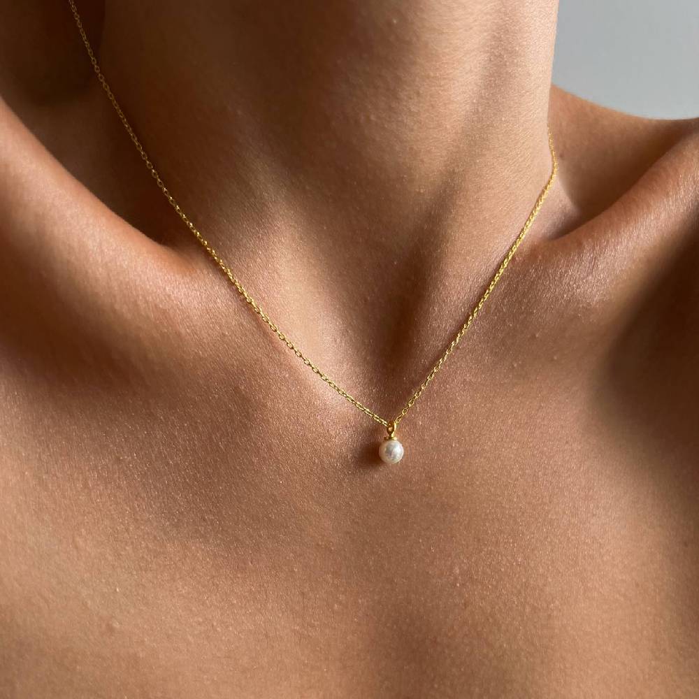 Kardelen Mini Pearl Halskette - 925 SILBER Osterangebot