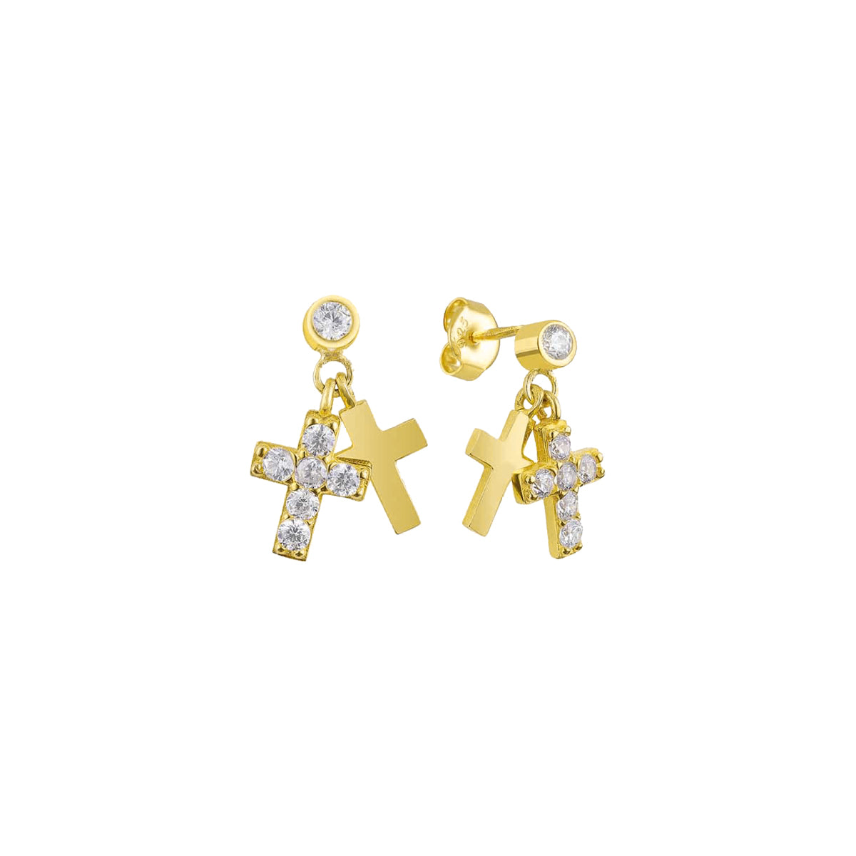 Kardelen Kreuz Zirkonia Model II Ohrring - 925 SILBER Saisonale Angebote