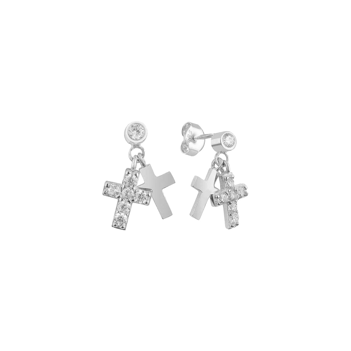 Kardelen Kreuz Zirkonia Model II Ohrring - 925 SILBER Saisonale Angebote