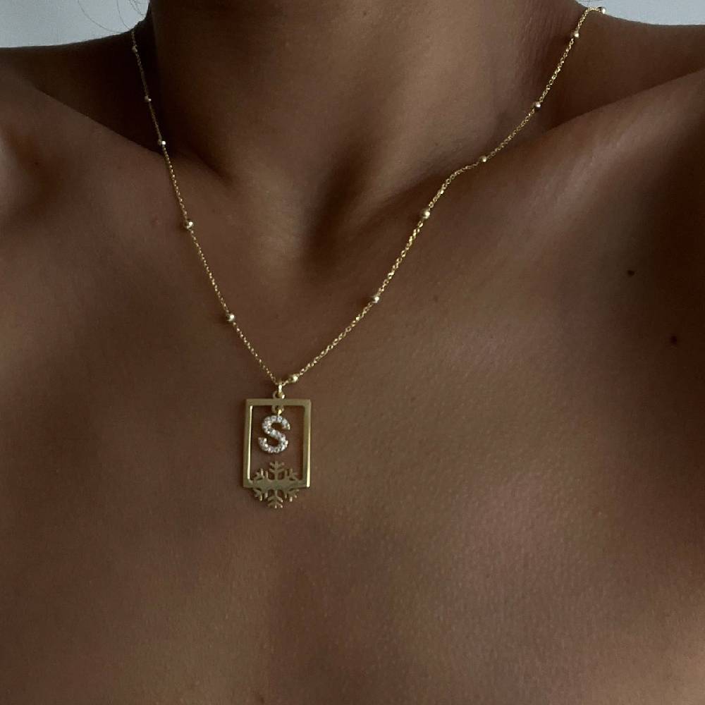 Kardelen Buchstabenkette mit Ball Chain - 925 SILBER Wochenangebot
