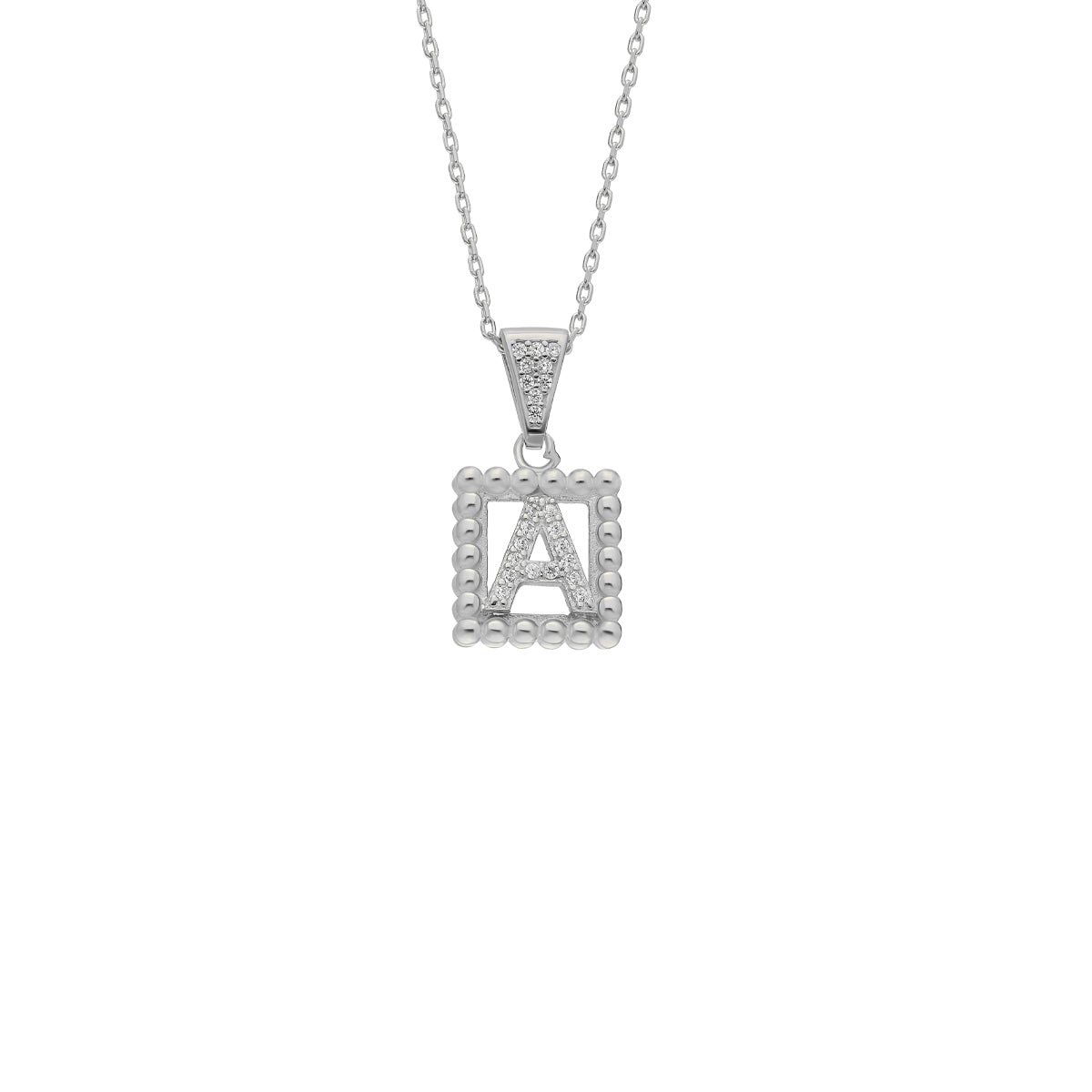 Kardelen Buchstaben Kette mit Zirkonia - 925 SILBER Letzte 3 Tage