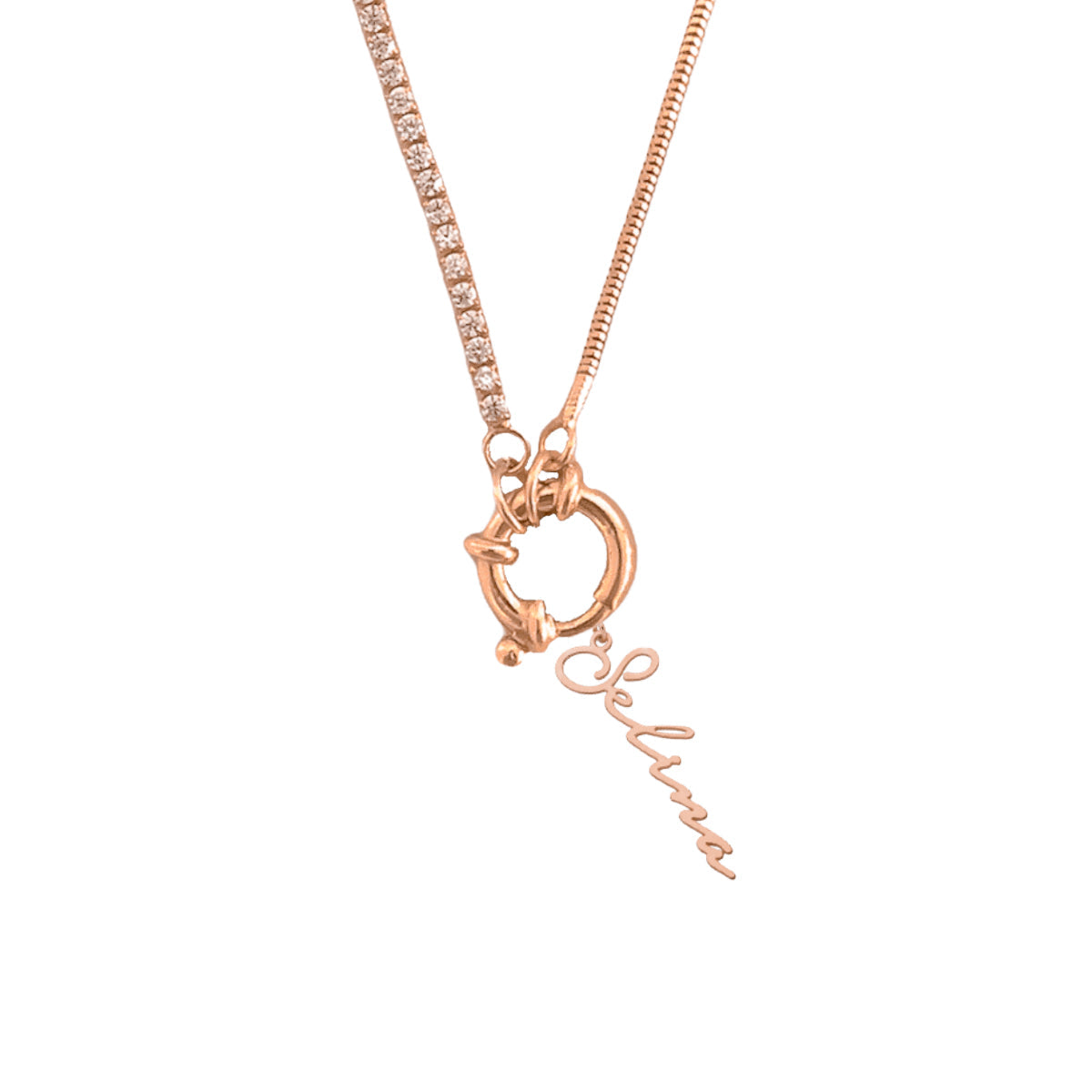 Kardelen Chain Design Italia Iced Signatur Namenskette - 925 SILBER Neueste Stile