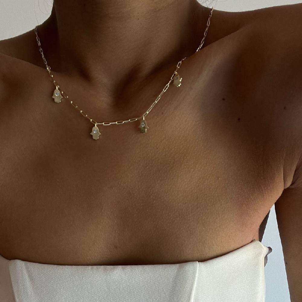 Kardelen Fatimas Hand Chocker Kette - 925 SILBER Super Rabatt