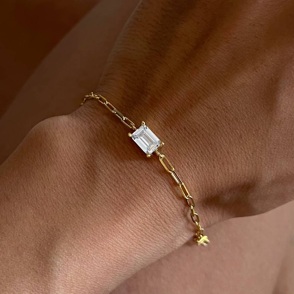 Kardelen Baguette Armkette II - 925 SILBER Begrenzt auf 3 Tage