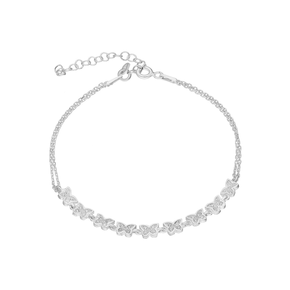 Kardelen Butterfly Armkette mit Zirkonia - 925 SILBER Verkauf