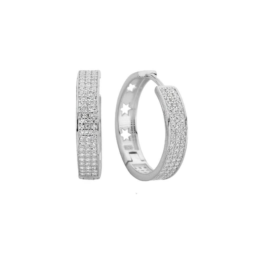 Kardelen Zirkonia Hoop Ohrring mit Sternsymbol - 925 SILBER Hotsell
