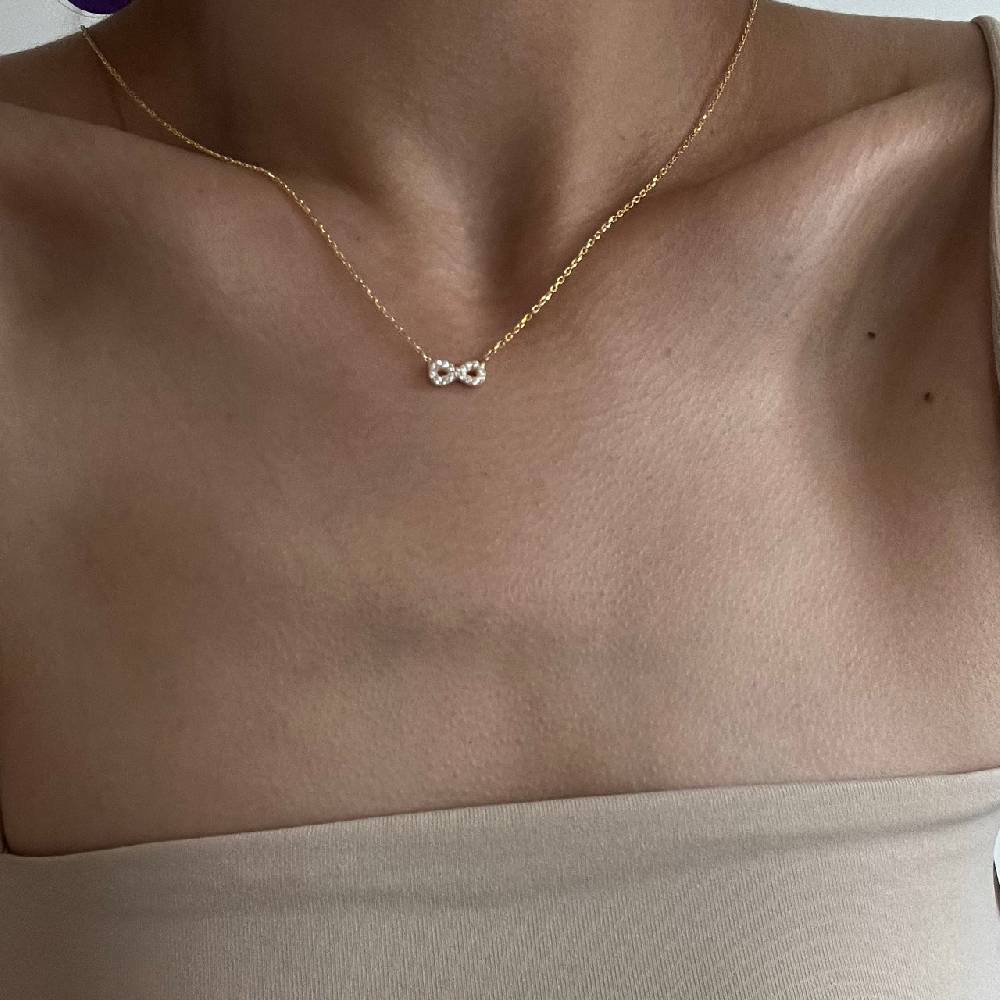 Kardelen MİNİMAL UNENDLİCHKEİTSSYMBOL Halskette - 925 SILBER im Angebot