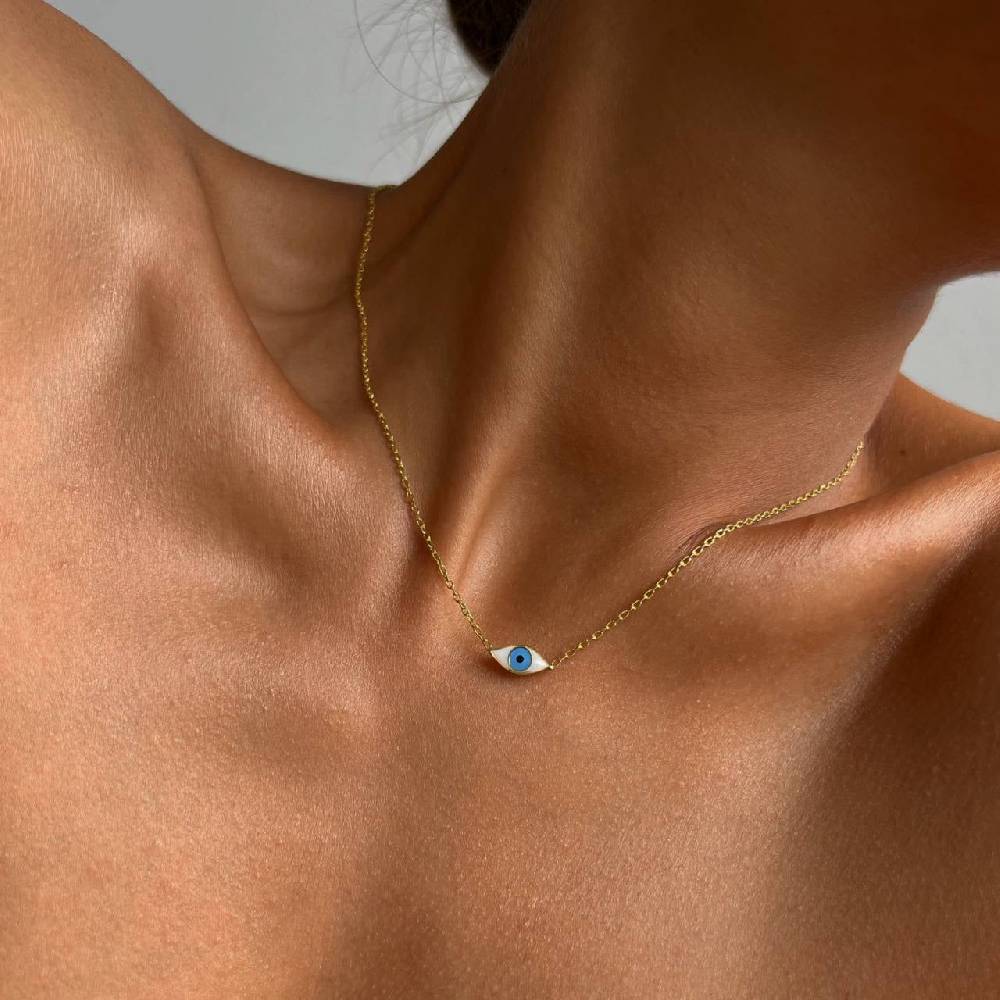 Kardelen COLORFULL MINI EYE NECKLACE - 925 SILBER Online Outlet