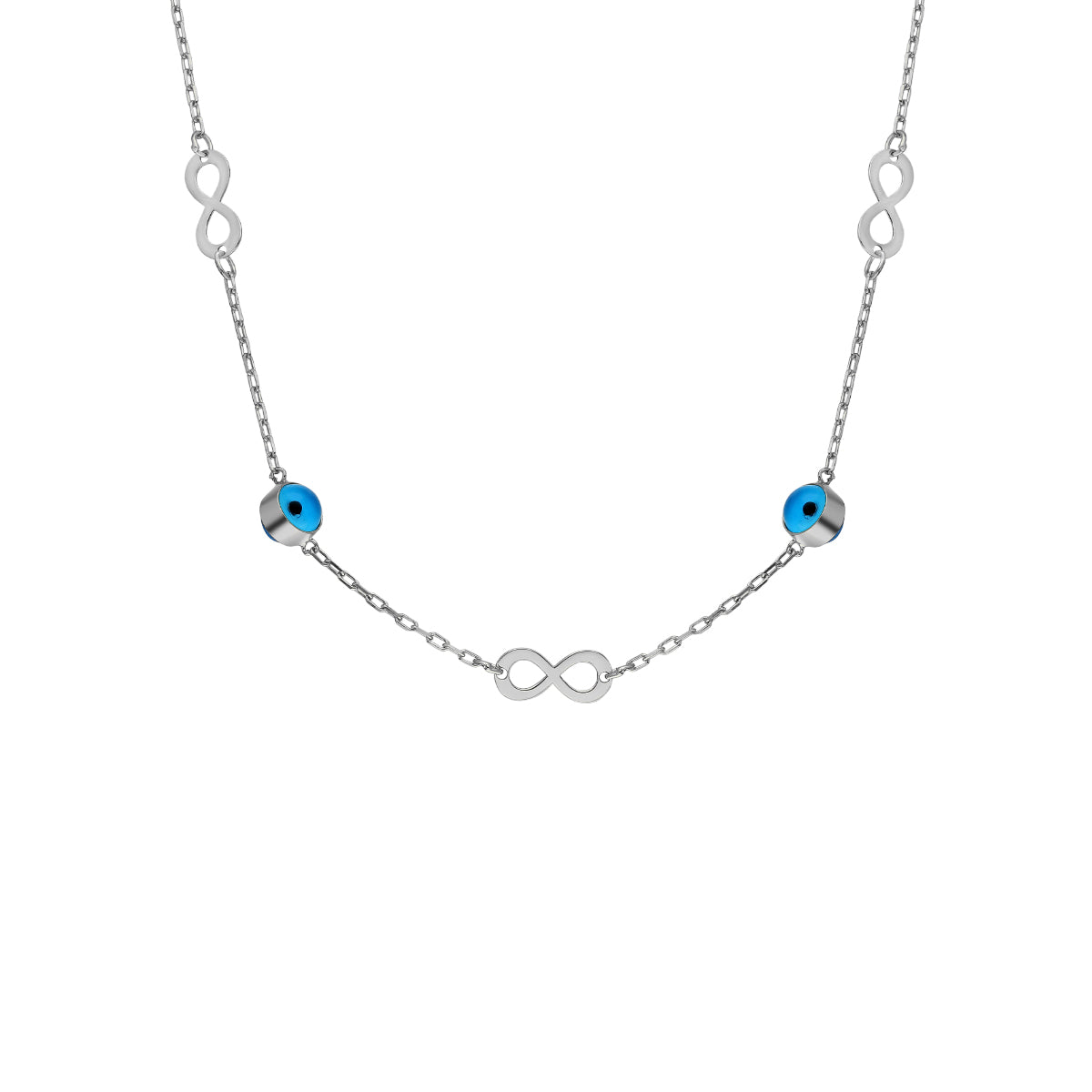 Kardelen Infinity Nazar Halskette II - 925 SILBER Zeitlich begrenztes Angebot