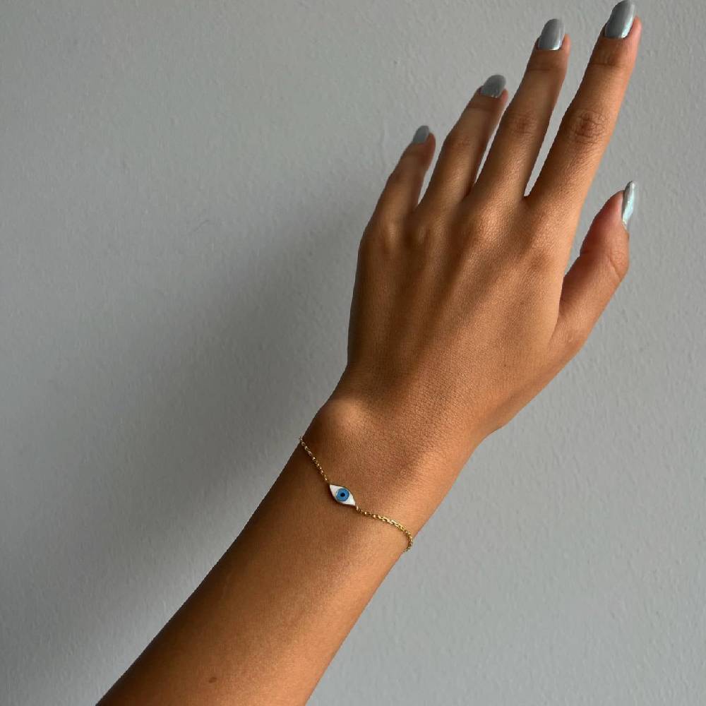 Kardelen COLORFULL MINI EYE ARMKETTE - 925 SILBER Blitzangebot