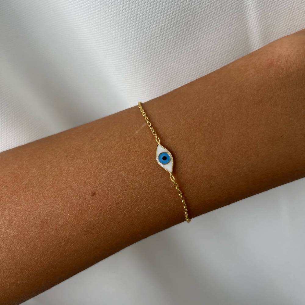 Kardelen COLORFULL MINI EYE ARMKETTE - 925 SILBER Blitzangebot