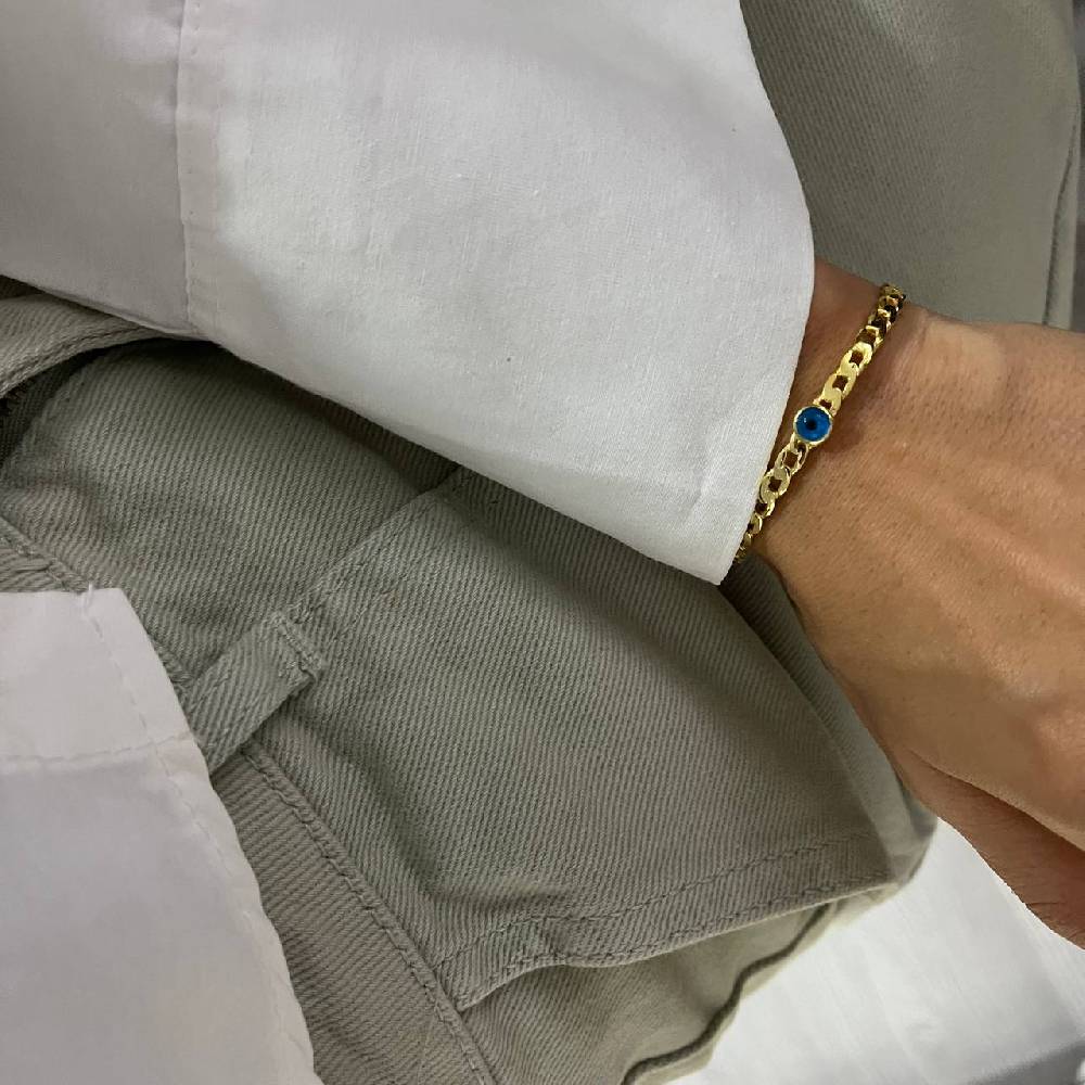 Kardelen Armreifen mit Nazar Model 2 - 925 SILBER Tägliche Deals
