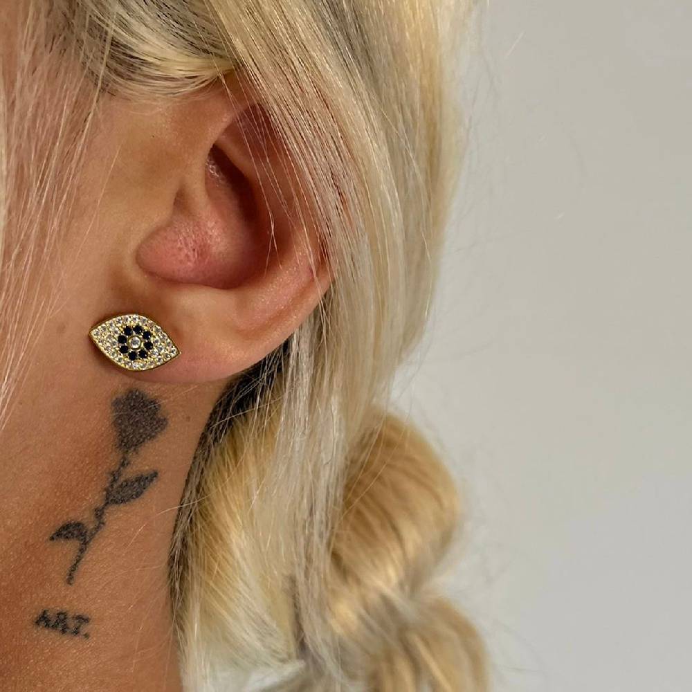 Kardelen Diamond Nazar Ohrring - 925 SILBER Riesige Ersparnisse