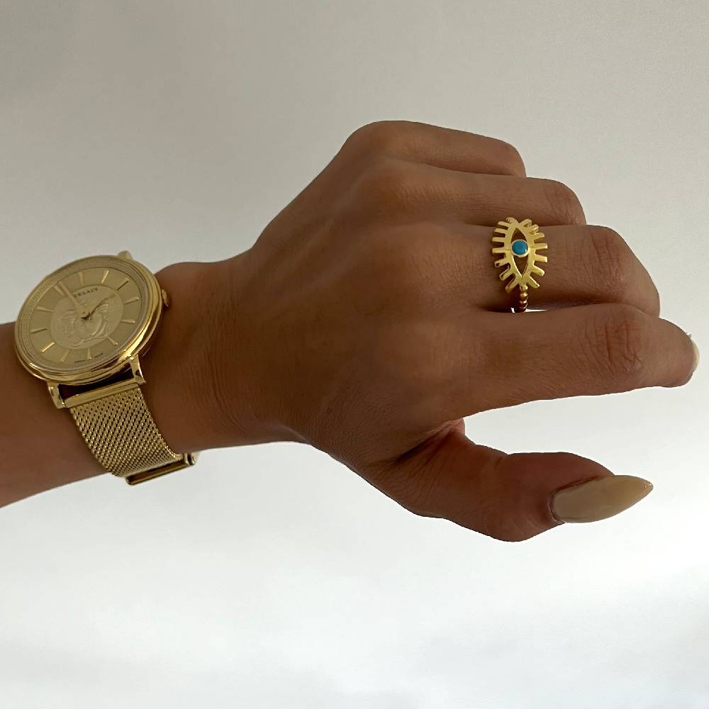 Kardelen Eye Ring - 925 SILBER Super Sparpreis