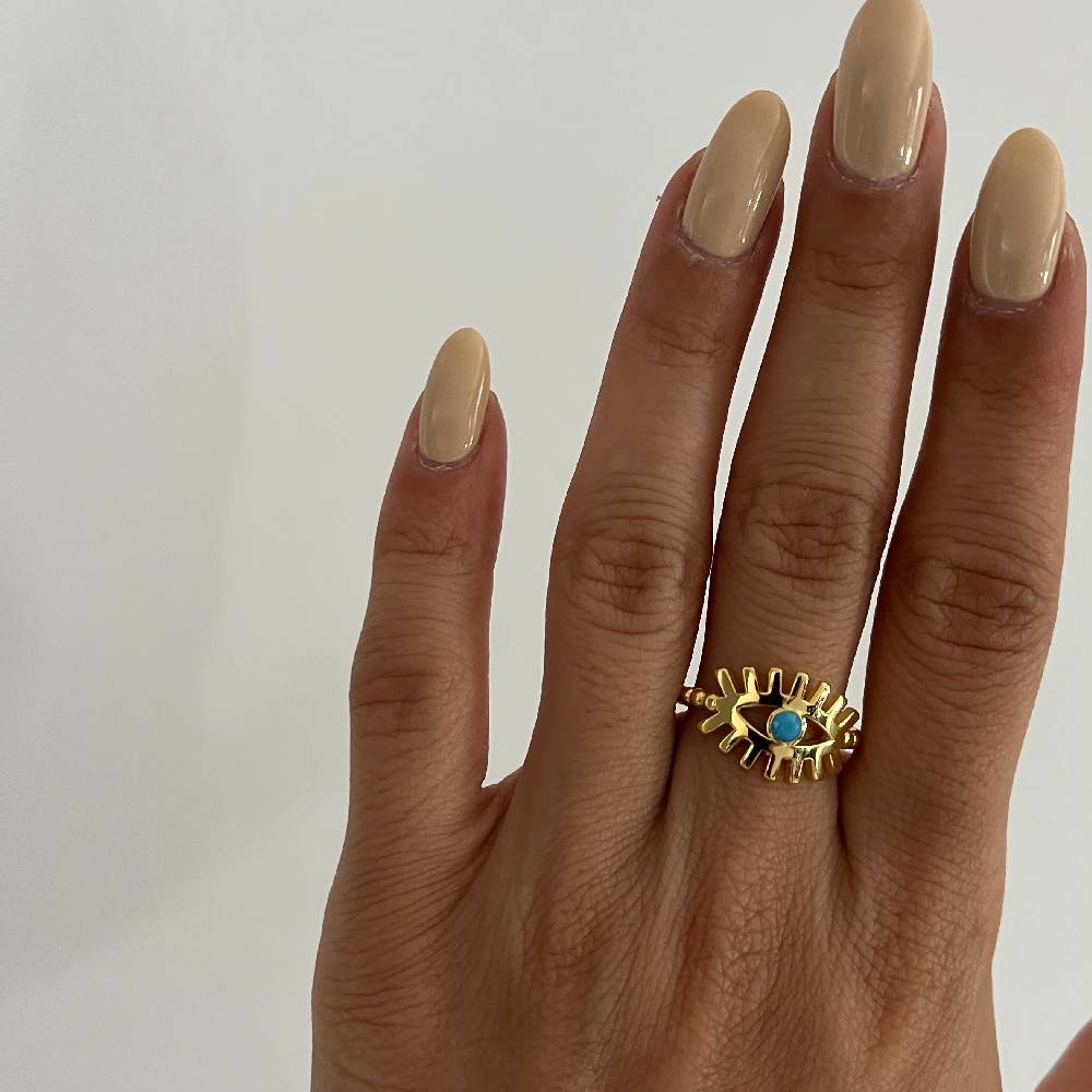 Kardelen Eye Ring - 925 SILBER Super Sparpreis